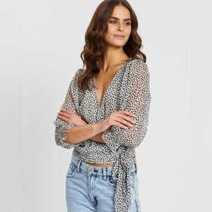Abercrombie Chiffon Wrap Blouse
